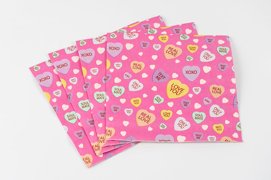 Romantic Heart-themed Napkin Romantic Heart-themed Napkin