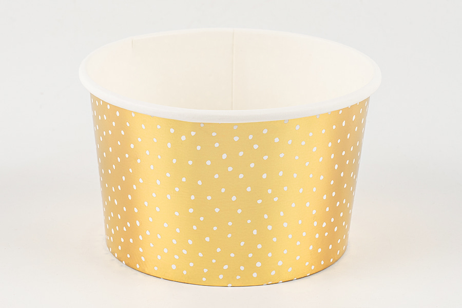 Gold Polka Dot Ice Cream Cups Gold Polka Dot Ice Cream Cups